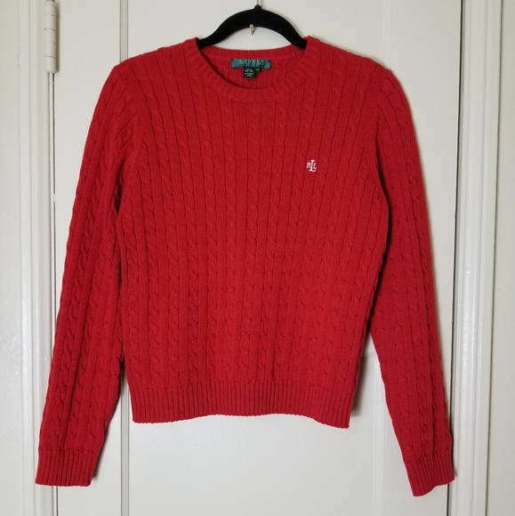 Lauren Ralph Lauren Sweaters - 3/$20 LAUREN RALPH LAUREN red cable knit sweater